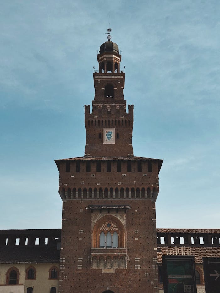 Castillo Sforza en Milán con su patio interior